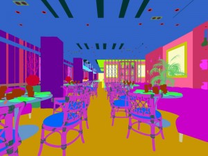 business restaurant - coffee - banquet 204 Model 3D