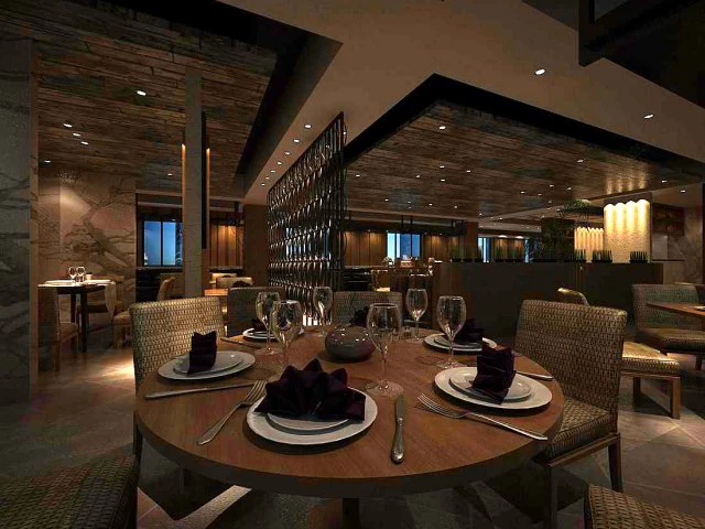 business restaurant - coffee - banquet 205 3D Model .c4d .max .obj .3ds .fbx .stl .blend 