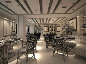 business restaurant - coffee - banquet 205 3D Model