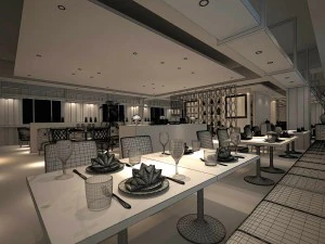 business restaurant - coffee - banquet 205 3D Model