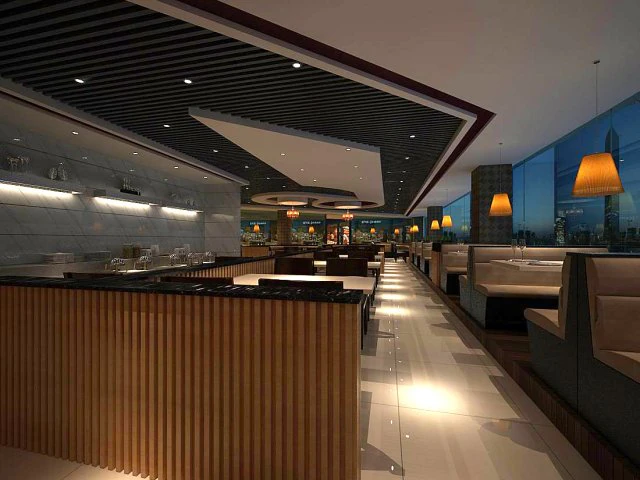 business restaurant - coffee - banquet 208 3D Model .c4d .max .obj .3ds .fbx .stl .blend 