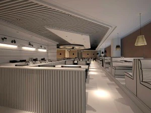business restaurant - coffee - banquet 208 3D Model