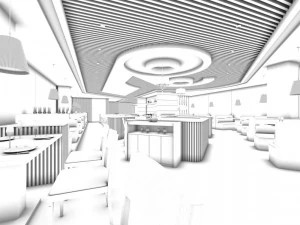 business restaurant - coffee - banquet 208 3D Model