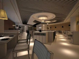 business restaurant - coffee - banquet 208 3D Model