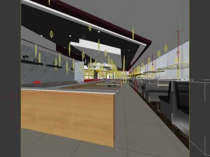 business restaurant - coffee - banquet 208 3D Model
