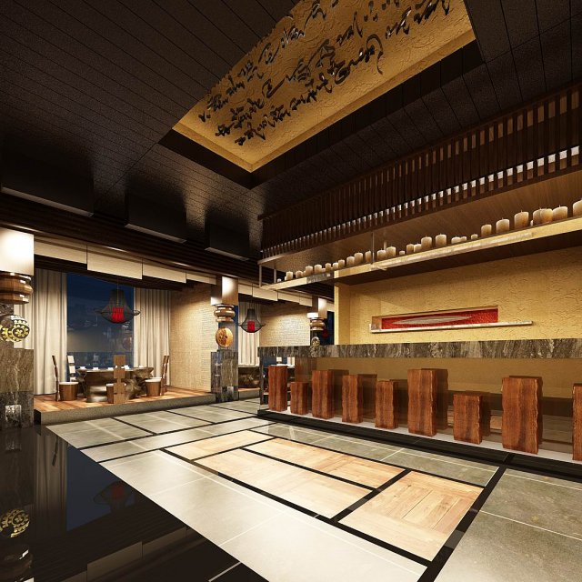 business restaurant - coffee - banquet 210 3Dモデル .c4d .max .obj .3ds .fbx .stl .blend 