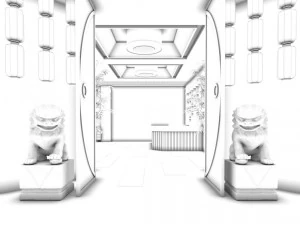 business restaurant - coffee - banquet 211 3D Model