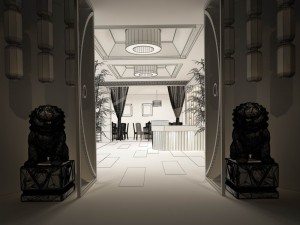 business restaurant - coffee - banquet 211 Modelo 3D