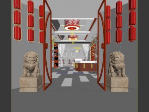business restaurant - coffee - banquet 211 Modelo 3D