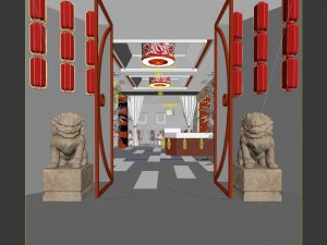 business restaurant - coffee - banquet 211 3D Model
