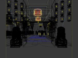 business restaurant - coffee - banquet 211 3D Model