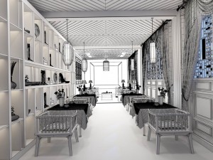 business restaurant - coffee - banquet 212 3D Модель