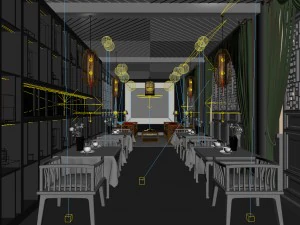 business restaurant - coffee - banquet 212 3D Model