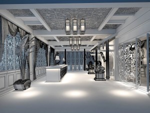 business restaurant - coffee - banquet 213 3D Model