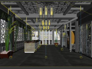 business restaurant - coffee - banquet 213 3D Model