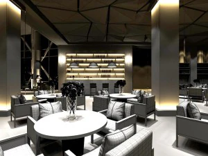 business restaurant - coffee - banquet 214 3D Model