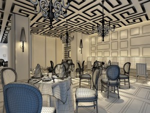 business restaurant - coffee - banquet 215 3D मॉडल