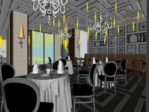 business restaurant - coffee - banquet 215 3D मॉडल