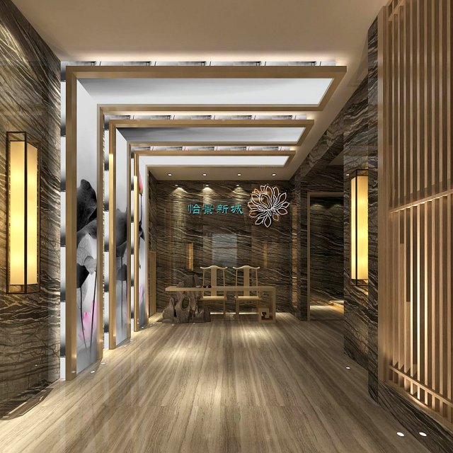 business restaurant - coffee - banquet 01 Modello 3D .c4d .max .obj .3ds .fbx .stl .blend 