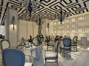 business restaurant - coffee - banquet 216 3D Model