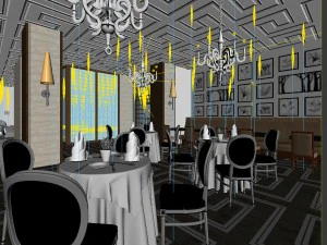 business restaurant - coffee - banquet 216 3D Model