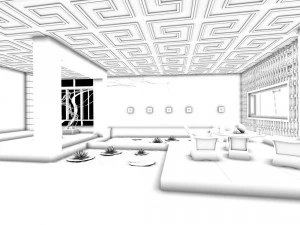 business restaurant - coffee - banquet 216 3D Model