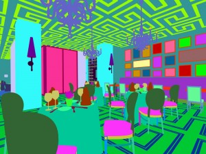 business restaurant - coffee - banquet 216 Modello 3D