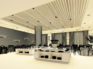 business restaurant - coffee - banquet 218 3D Model