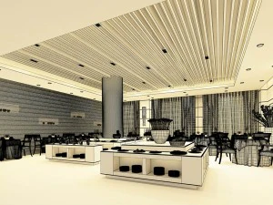 business restaurant - coffee - banquet 218 3D Model