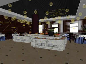 business restaurant - coffee - banquet 218 3D Model