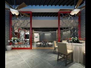 Gesch&auml;ftsrestaurant - Kaffee - Bankett 219 3D Modell