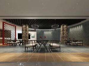 business restaurant - coffee - banquet 219 3D Model