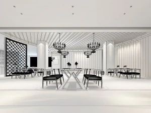business restaurant - coffee - banquet 220 3D Model