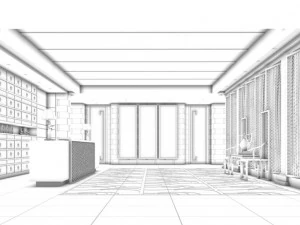 business restaurant - coffee - banquet 221 3D Model