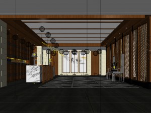 business restaurant - coffee - banquet 221 Modèle 3D