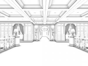 business restaurant - coffee - banquet 222 Model 3D