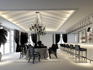business restaurant - coffee - banquet 224 3D Model