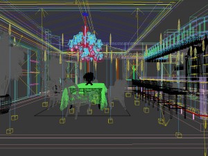 business restaurant - coffee - banquet 224 3D Model