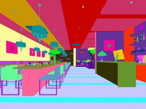 business restaurant - coffee - banquet 225 Model 3D