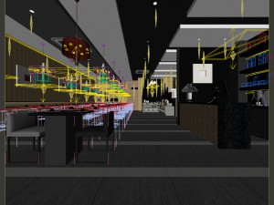 business restaurant - coffee - banquet 225 Model 3D