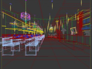 business restaurant - coffee - banquet 225 Model 3D