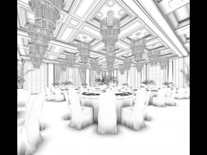 business restaurant - coffee - banquet 226 Modelo 3D