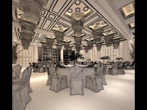 business restaurant - coffee - banquet 226 Modelo 3D