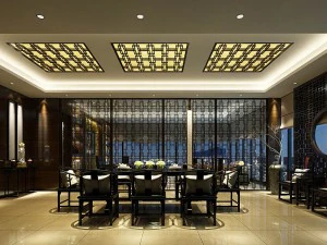 restaurante de negocios - caf&eacute; - banquete 227 Modelo 3D