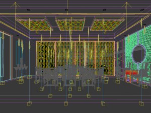 business restaurant - coffee - banquet 227 3D Model