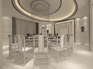 business restaurant - coffee - banquet 228 Modelo 3D