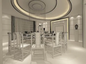 business restaurant - coffee - banquet 228 3D Model