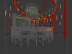 business restaurant - coffee - banquet 228 3D Model