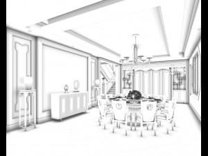 business restaurant - coffee - banquet 229 3D Modell