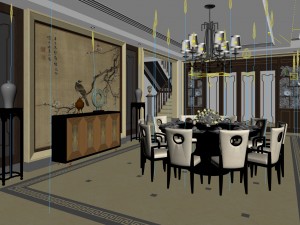 business restaurant - coffee - banquet 229 3D Modell
